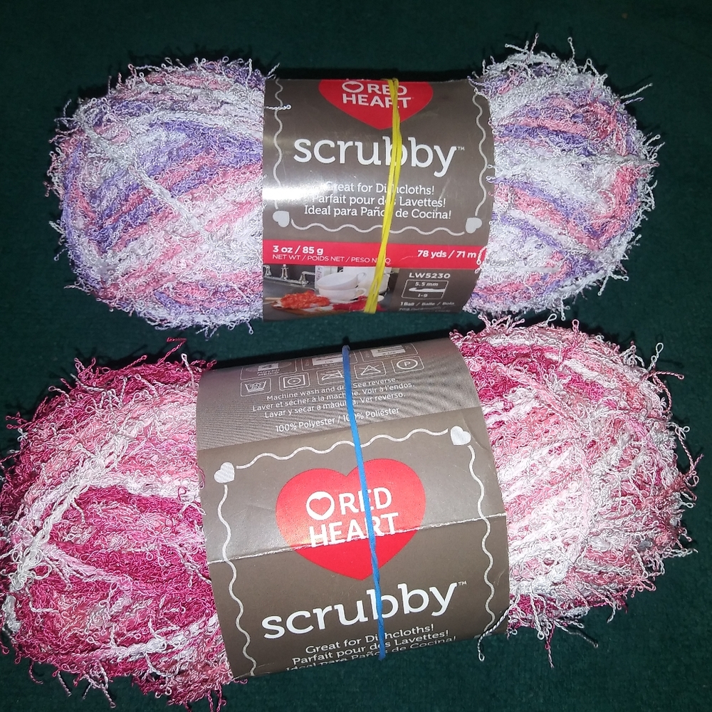 red heart scrubby yarn 2 skeins